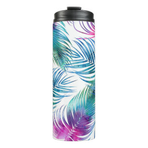 Bouteilles Isothermes Feuilles tropicaux de palmiers, aquarelle motifs f