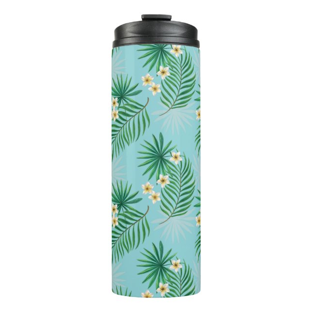 Bouteilles Isothermes Feuilles tropicaux et fleurs (Devant)