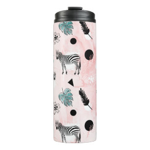 Bouteilles Isothermes Feuilles tropicaux Zebras Cravate-Dye Motif