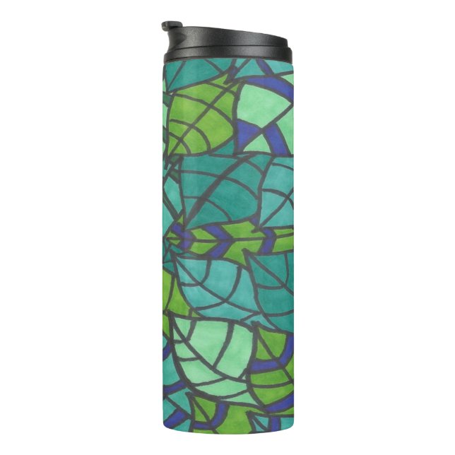 Bouteilles Isothermes Feuilles verts tropicaux (Tourné sur la droite)