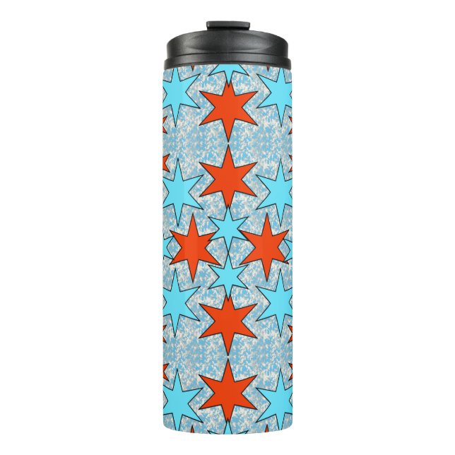 Bouteilles Isothermes Feux d'artifice et drapeau américain (Devant)