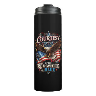 Bouteilles Isothermes Fier de la Red White et Blue Vintage