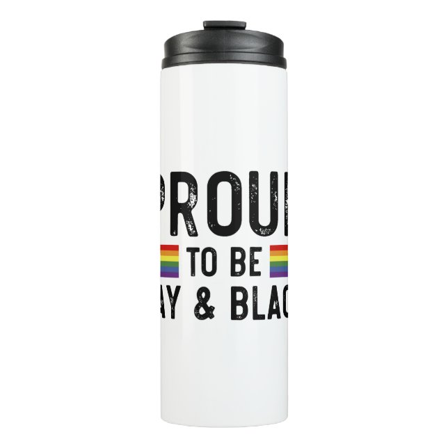 Bouteilles Isothermes Fier D'Être Gay Et Black Pride Mois 2025 (Devant)