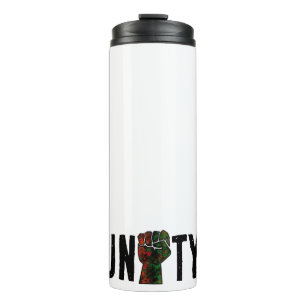 Bouteilles Isothermes fierté noire drapeau rouge vert poing panafricain