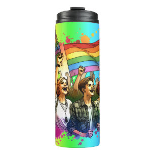 Bouteilles Isothermes Fierté Personnes et drapeaux LGBTQIA+