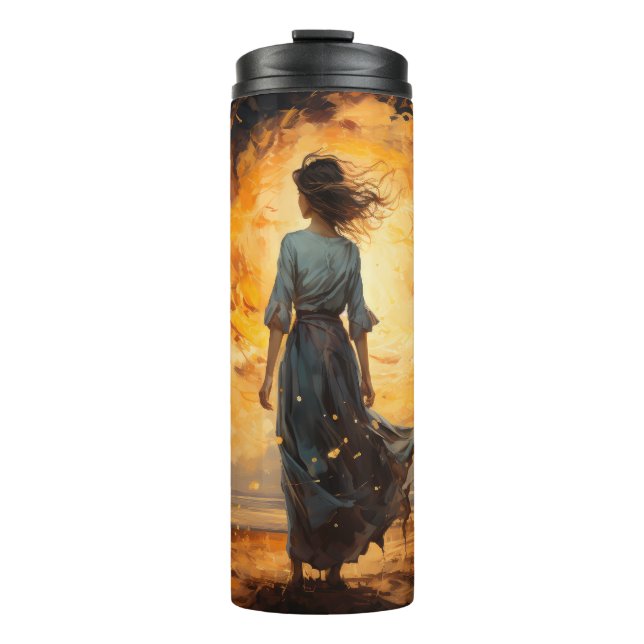 Bouteilles Isothermes Fille à Sunset Epic Art Tumbler (Devant)