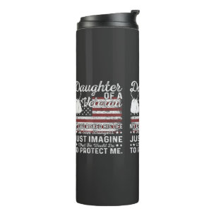 Bouteilles Isothermes Fille d'une famille militaire patriotique vétéran