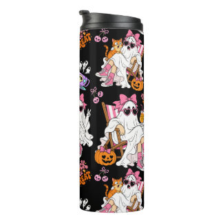 Bouteilles Isothermes Fille fantôme rose Halloween Mignonne Épouvantable