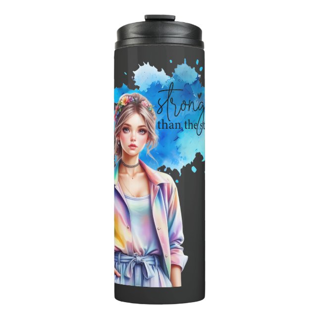 Bouteilles Isothermes Fille Inspirante Graphique (Devant)