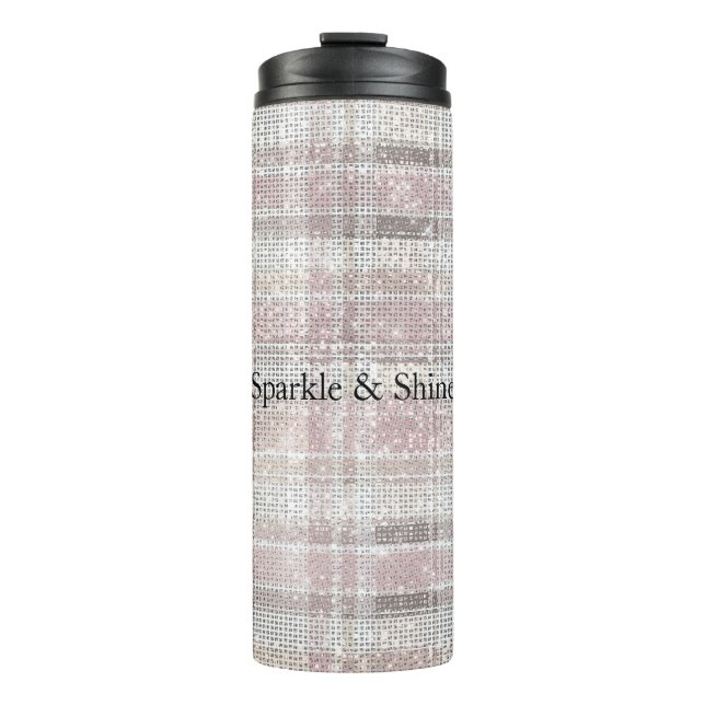 Bouteilles Isothermes Fille Pink Plaid Sparkle (Devant)