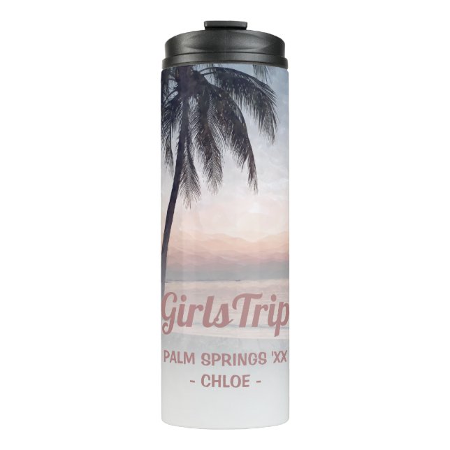 Bouteilles Isothermes Filles tropicales Week-end Voyage Tumbler personna (Devant)