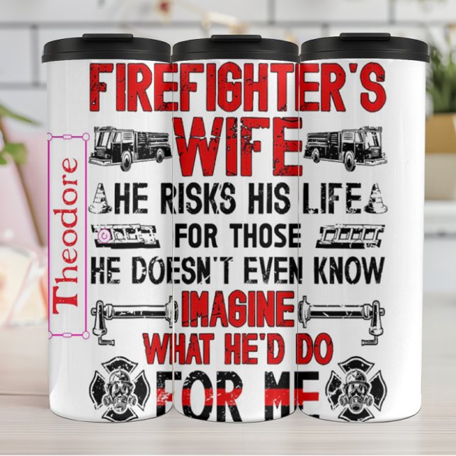 Bouteilles Isothermes Firefighter Wife's Proud Slogan (Créateur téléchargé)