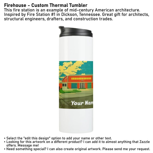 Bouteilles Isothermes Firehouse - Custom Thermal Tumbler (Créateur téléchargé)