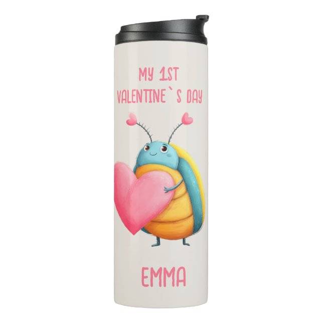 Bouteilles Isothermes First Valentines Day Cute Bug Mug (Tourné sur la gauche)