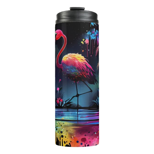 Bouteilles Isothermes Flamant rose dans un lac-63852 (Devant)