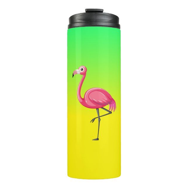 Bouteilles Isothermes Flamant Rose de Style Cartoon (Devant)