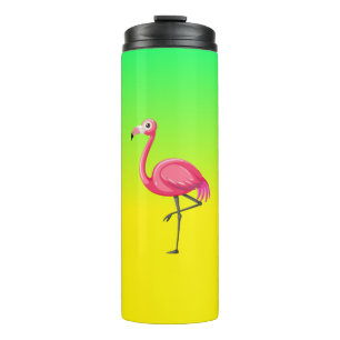 Bouteilles Isothermes Flamant Rose de Style Dessin Animé