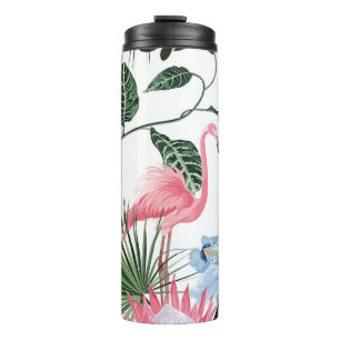 Bouteilles Isothermes Flamant rose Fleurs Exotiques Tropical Simples