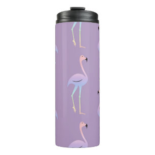 Bouteilles Isothermes Flamant rose ornithologique coloré. Belle et tran
