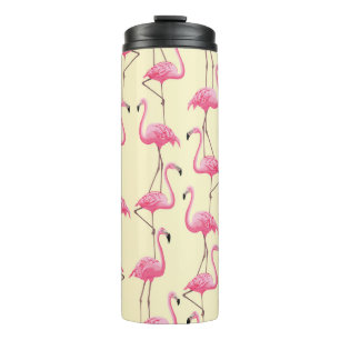 Bouteilles Isothermes Flamant rose réaliste Motif vertical Oiseau