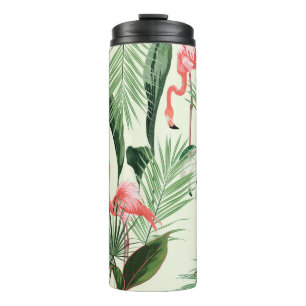 Bouteilles Isothermes Flamant rose rose Fleurs exotiques Motif