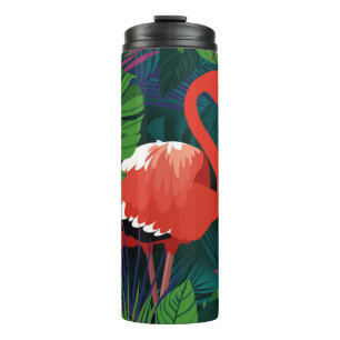 Bouteilles Isothermes Flamant rose rose : Harmonie des papillons tropica