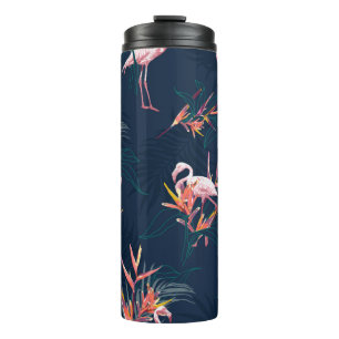 Bouteilles Isothermes Flamant rose tropical Hawaii avec l'oiseau du Para
