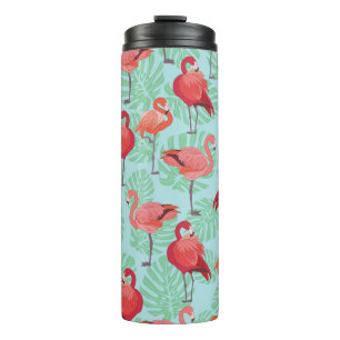 Bouteilles Isothermes Flamants roses roses : Exotic Seamless Motif.