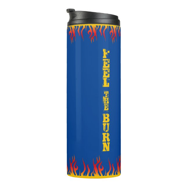 Bouteilles Isothermes Flammes de motivation Jaune doré Script PROFOND BL (Tourné sur la droite)