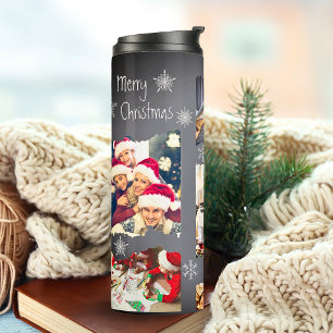 Bouteilles Isothermes Flammes de neige Gris Modèle photo Tordu Edge 7