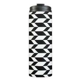 Bouteilles Isothermes Flèche Chevron Gras Deux Tons Bleu Noir & Blanc
