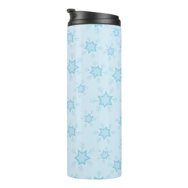Bouteilles Isothermes Fléchettes de neige, Bleu glacé, Fléchettes de nei (Tourné sur la droite)