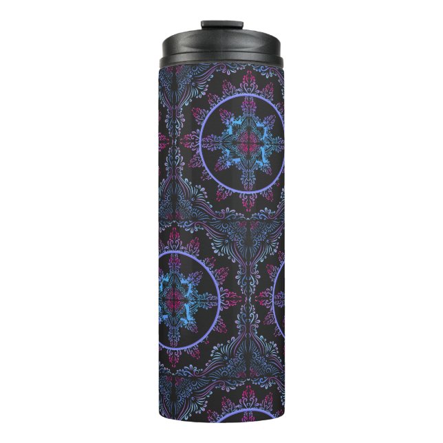Bouteilles Isothermes Fleur de nuit Mandala (Devant)