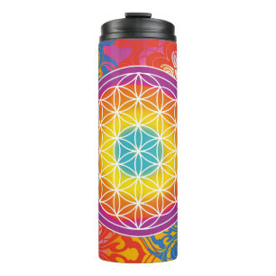 Bouteilles Isothermes Fleur de vie mandala zen