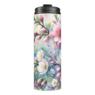 Bouteilles Isothermes Fleur d'eaucolor de cottagecore sous la pluie de p