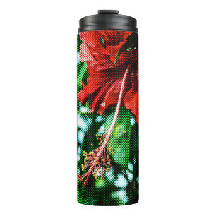 Bouteilles Isothermes Fleur d'Hibiscus rouge