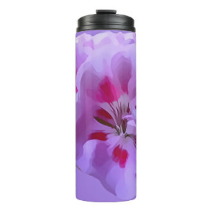 Bouteilles Isothermes Fleur d'Hibiscus Violet Rose Abstrait