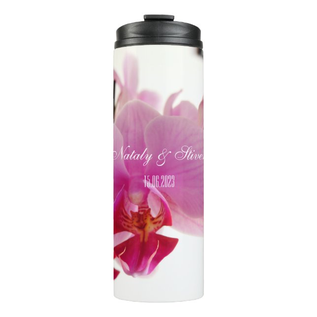 Bouteilles Isothermes Fleur d'orchidée (Devant)