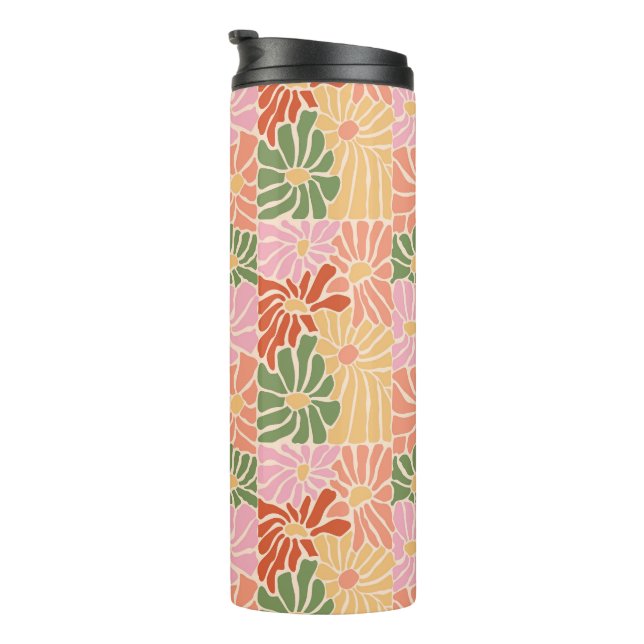 Bouteilles Isothermes Fleur groovy rétro  (Tourné sur la droite)