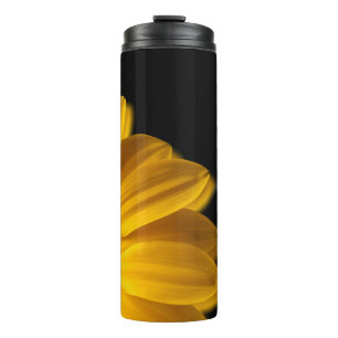 Bouteilles Isothermes Fleur jaune sur arrière - plan noir