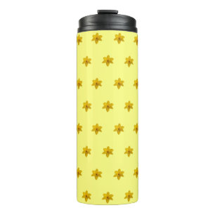 Bouteilles Isothermes Fleur jonquille jaune Motif sans couture sur