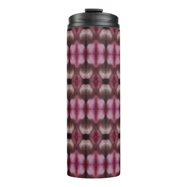 Bouteilles Isothermes Fleur Magenta Ikat Zen Fog (Devant)