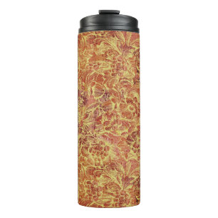 Bouteilles Isothermes Fleur Ornementale avec Texture - Aspect Vintage