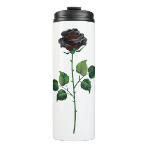 Bouteilles Isothermes Fleur rose noire