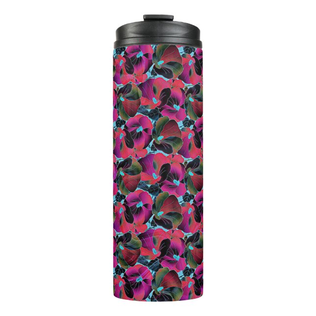 Bouteilles Isothermes Fleur rose vif  (Devant)