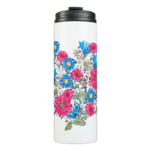 Bouteilles Isothermes Fleur sauvage clair aquarelle