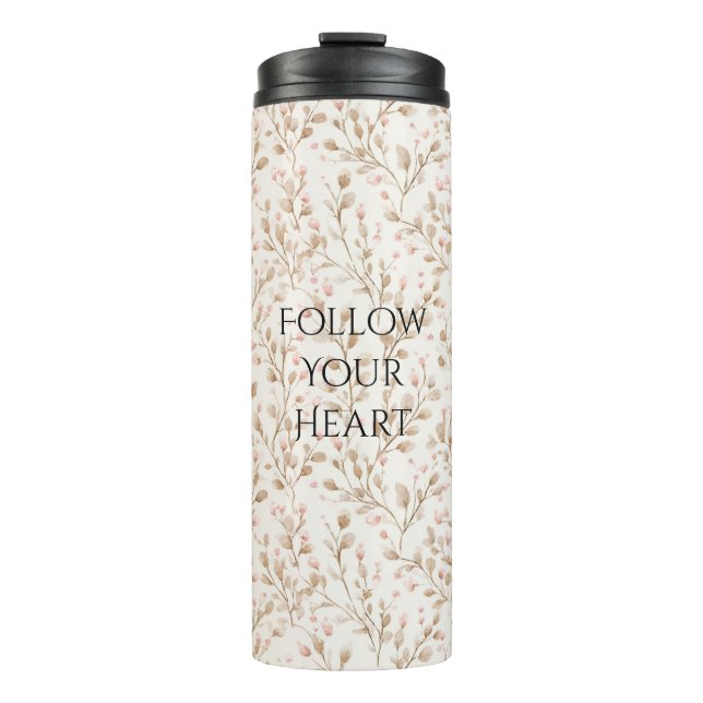 Bouteilles Isothermes Fleurie Rose Pâle Beige (Devant)