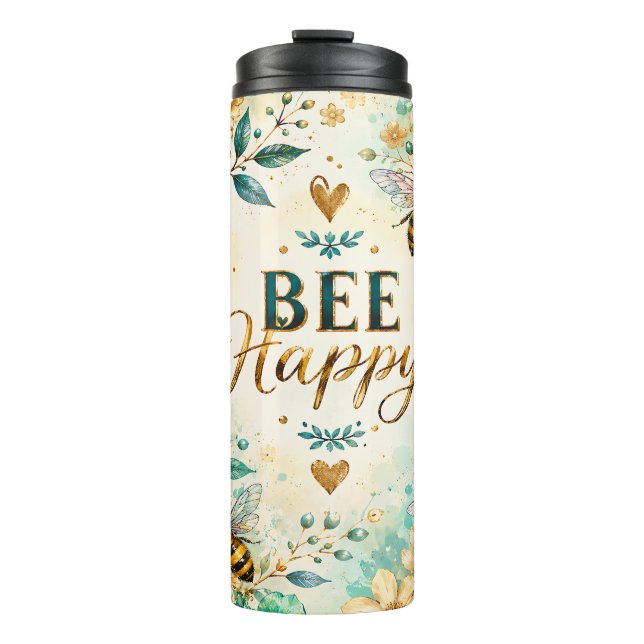 Bouteilles Isothermes Fleuriste Bee Happy (Devant)