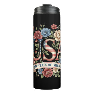 Bouteilles Isothermes Fleurs 250 Ans Anniversaire Amérique USA 250e Bi