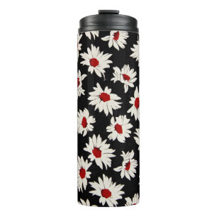 Bouteilles Isothermes Fleurs abstraites, un motif aquarelle artistique.